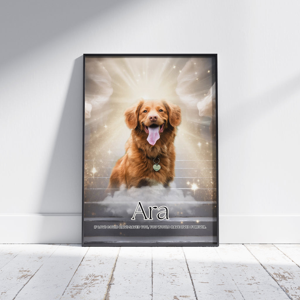Stairway to Heaven – Pet Memorial Portrait

Trappan till Himlen – Minnestavla för Husdjur 