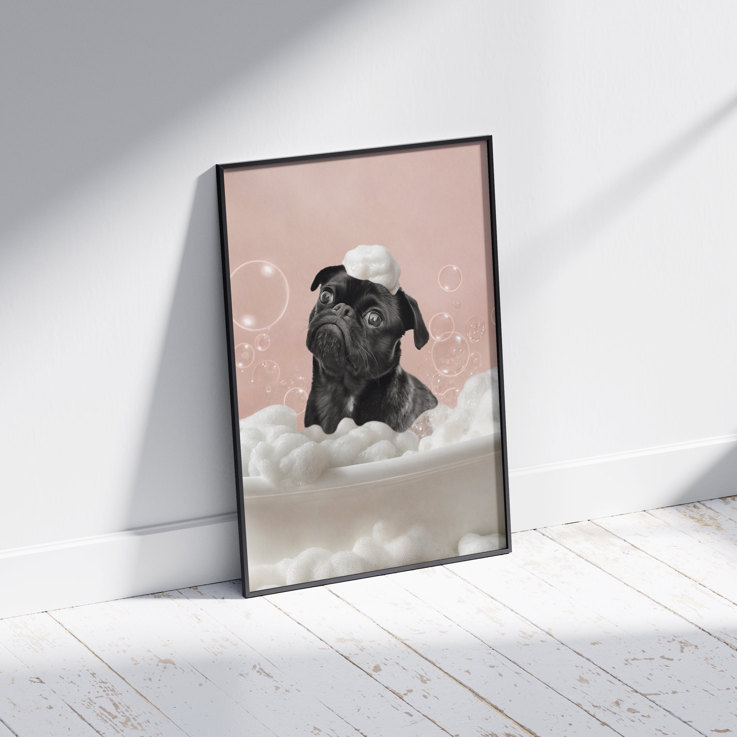 Bubbelbad – Roligt Husdjursporträtt