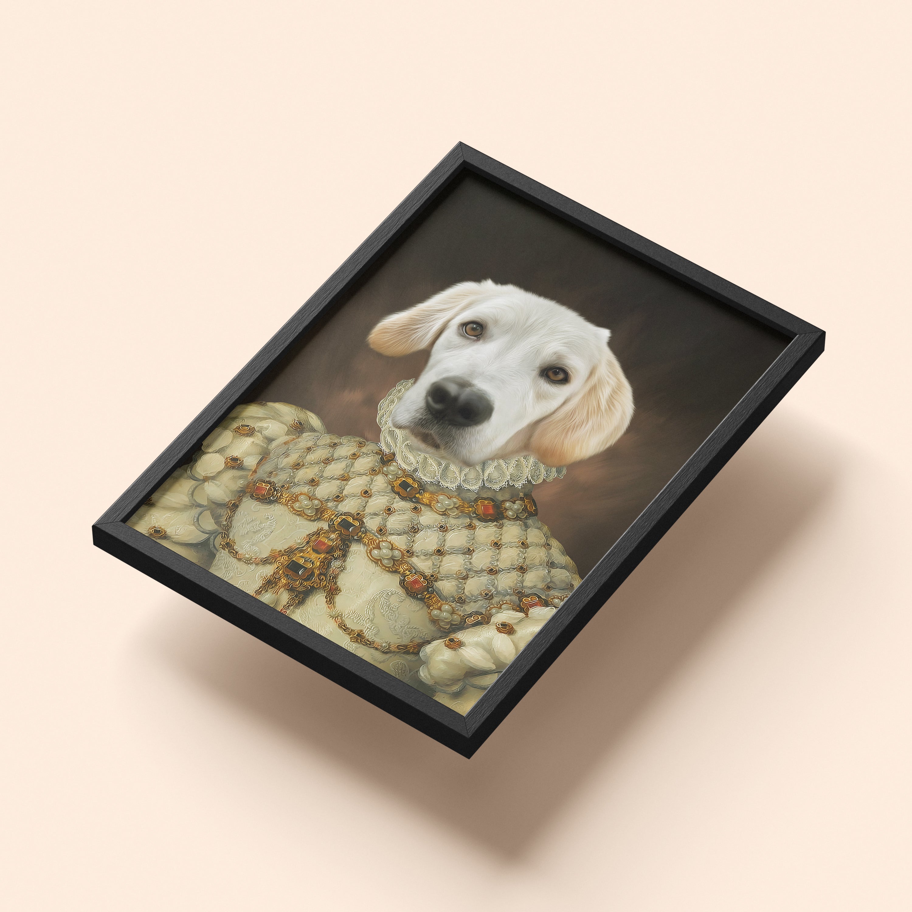 Golden Elegance – Royal Pet Portrait	Gyllene Elegans – Kungligt Husdjursporträtt