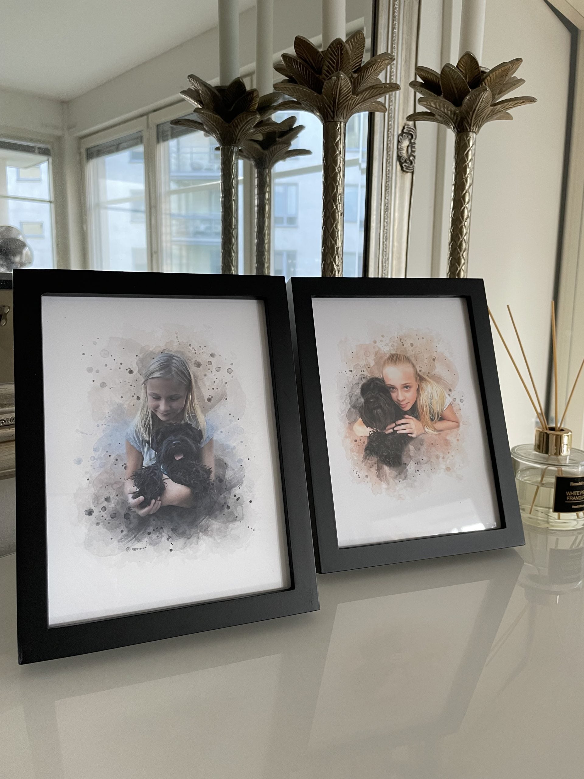 Watercolor Pet & Owner Portrait

Akvarellporträtt av Person & Husdjur