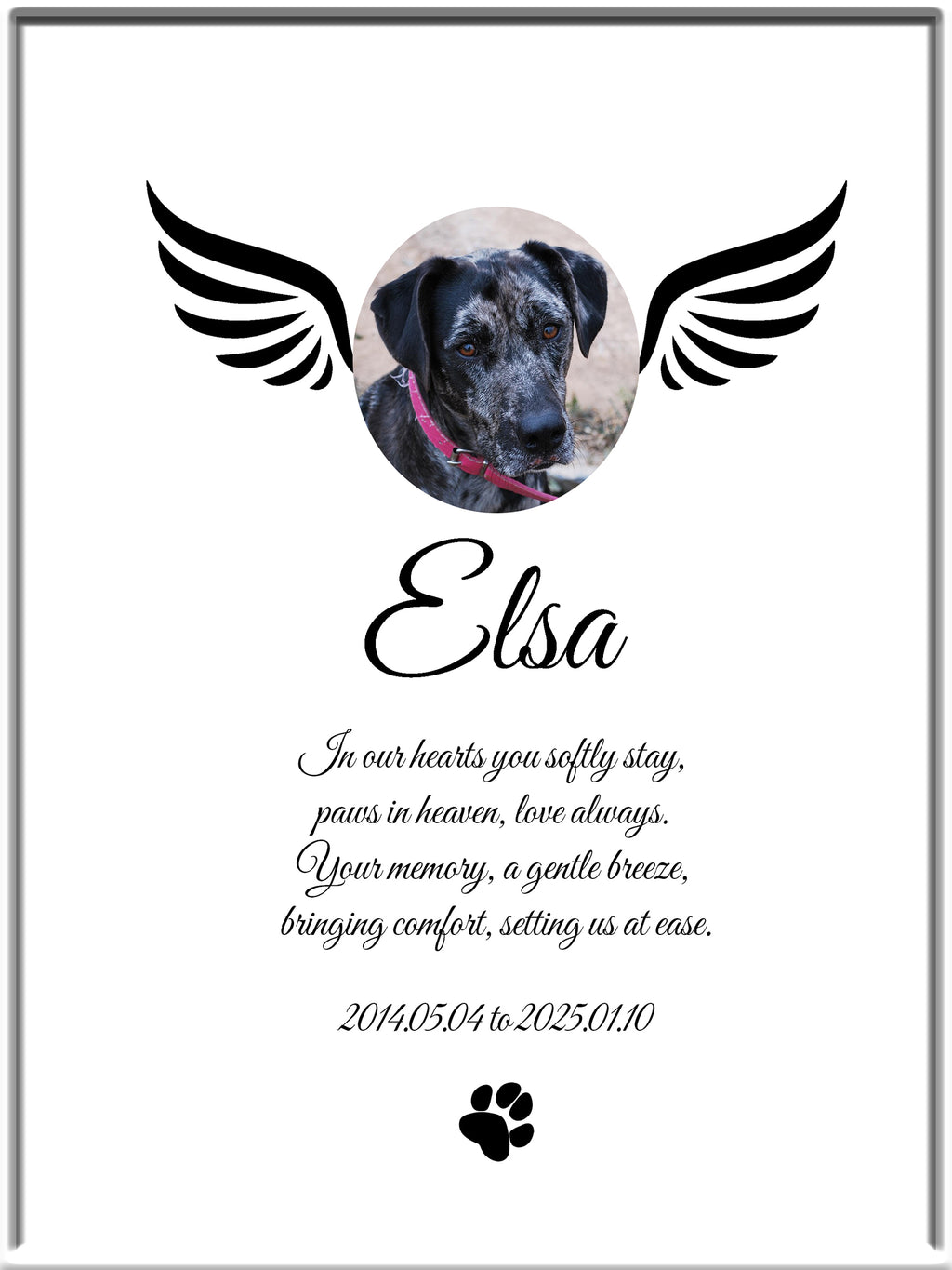 Personalized Pet Memorial Poster

Personlig Minnestavla för Husdjur