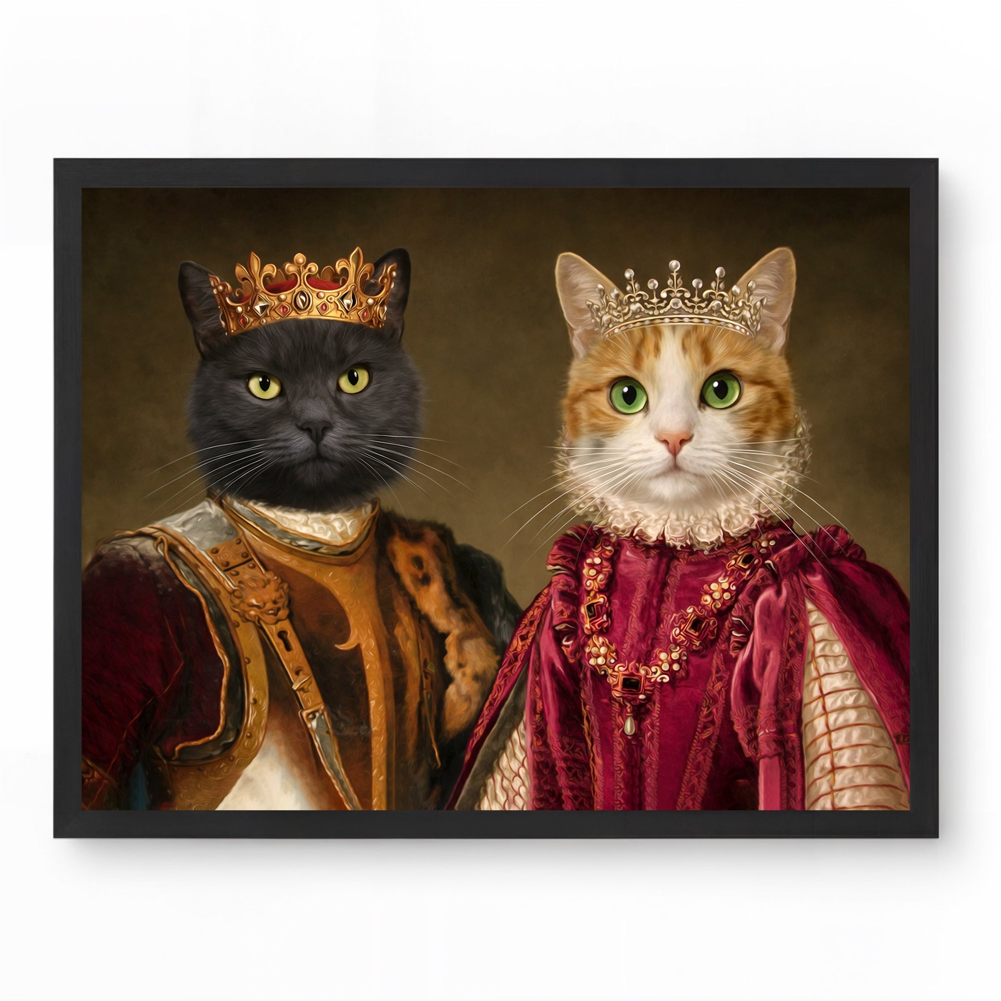 The Royal Pair – Multi Pet Portrait	Det Kungliga Paret – Husdjursporträtt för Flera