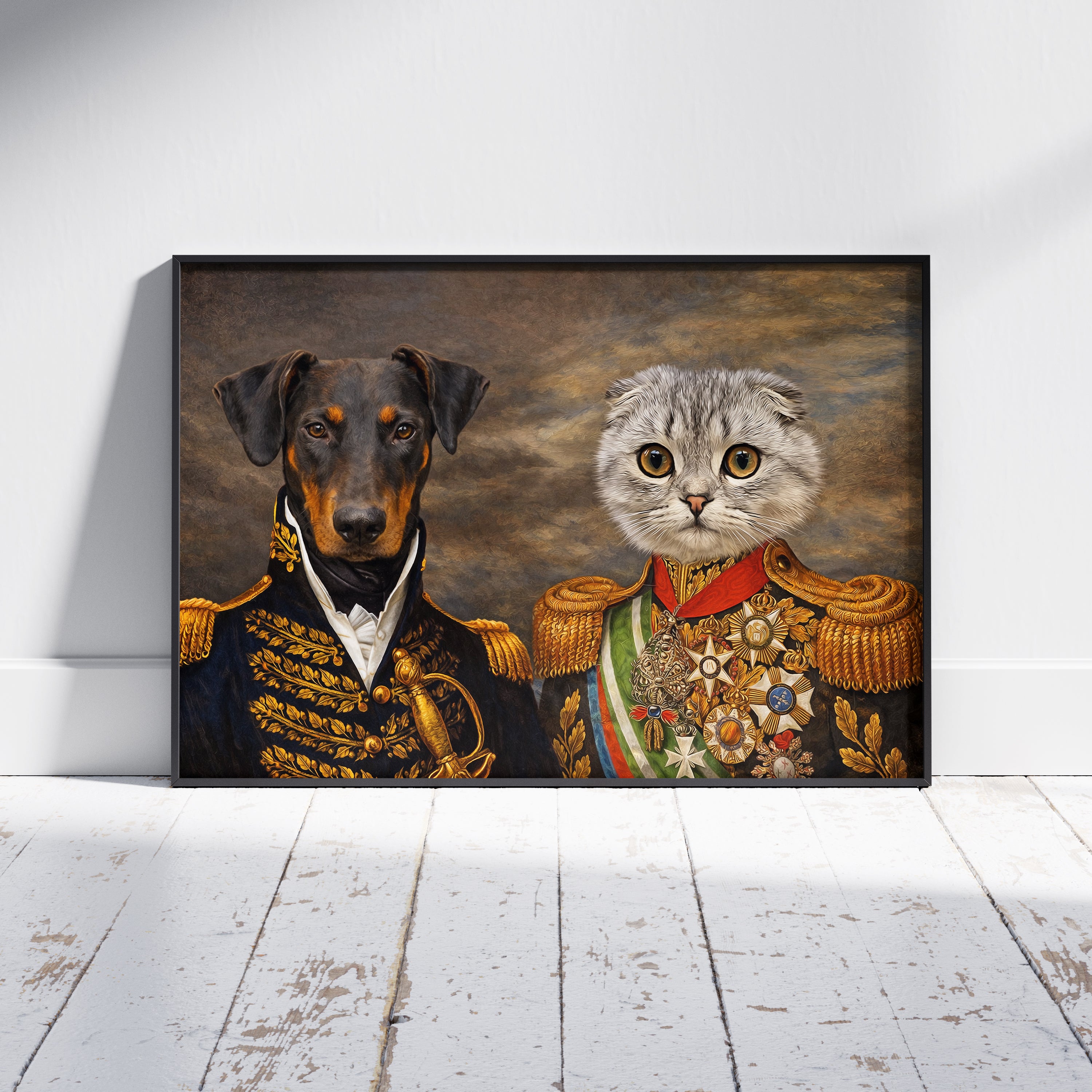 Royal Hierarchy – Multi Pet Portrait	Kunglig Hierarki – Husdjursporträtt för Flera