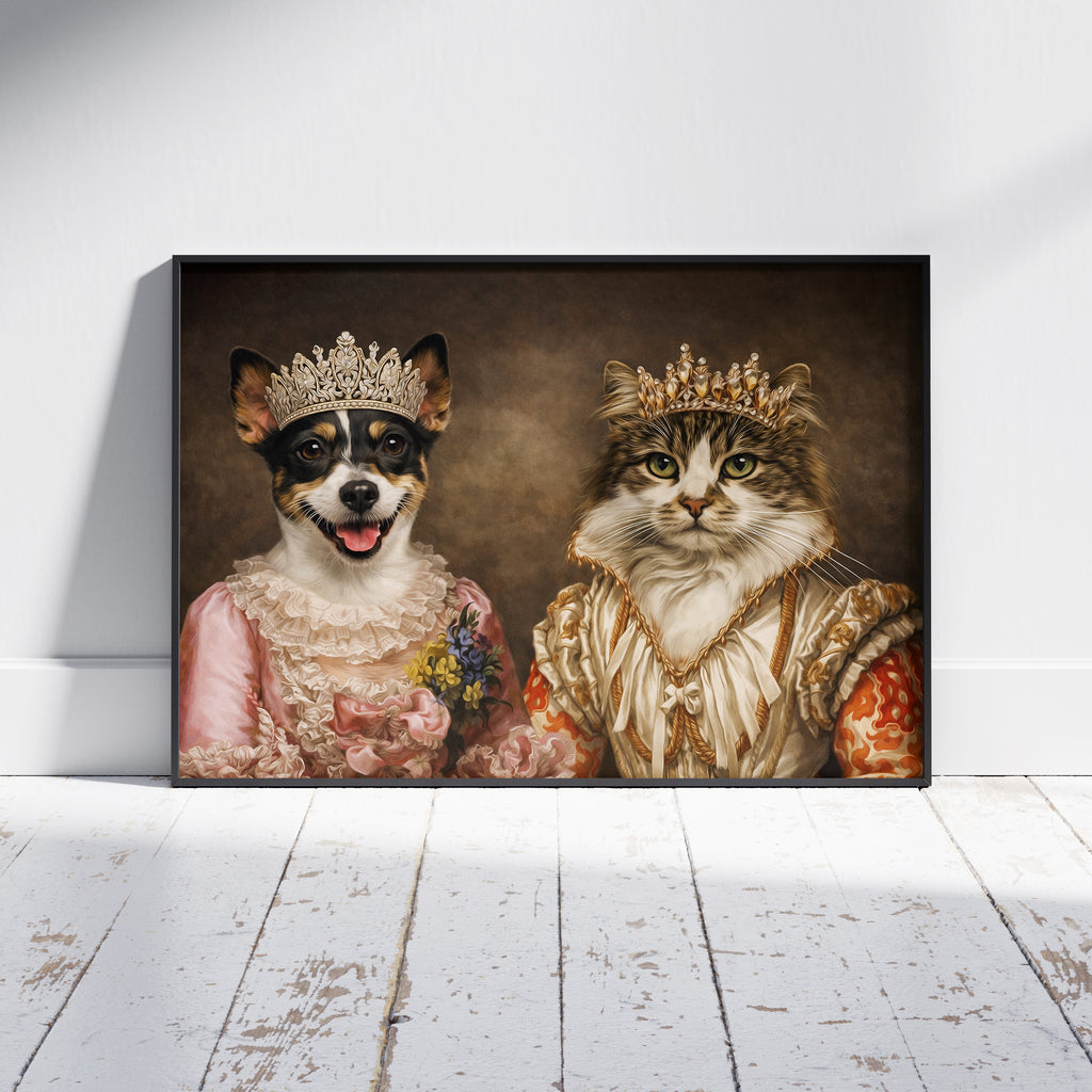 Royal Harmony – Multi Pet Portrait	Kunglig Harmoni – Husdjursporträtt för Flera