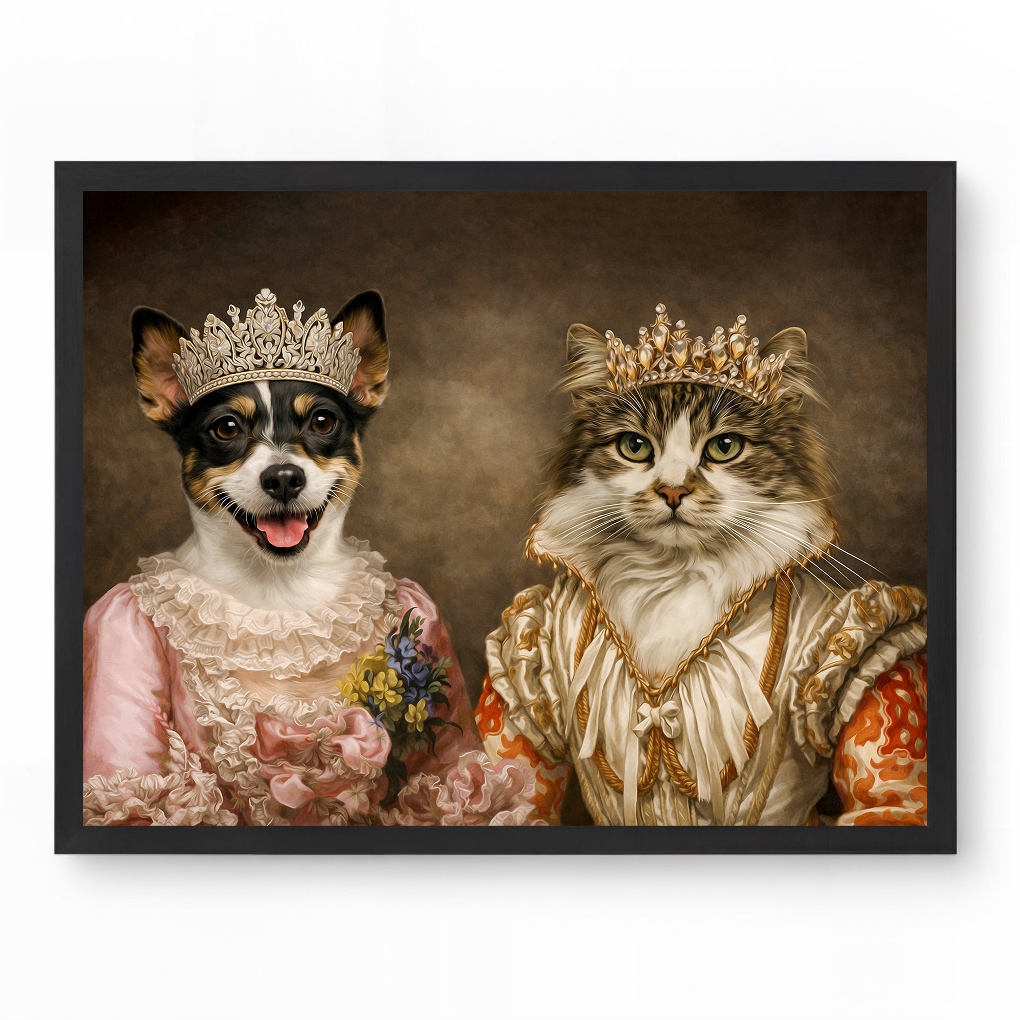 Royal Harmony – Multi Pet Portrait	Kunglig Harmoni – Husdjursporträtt för Flera