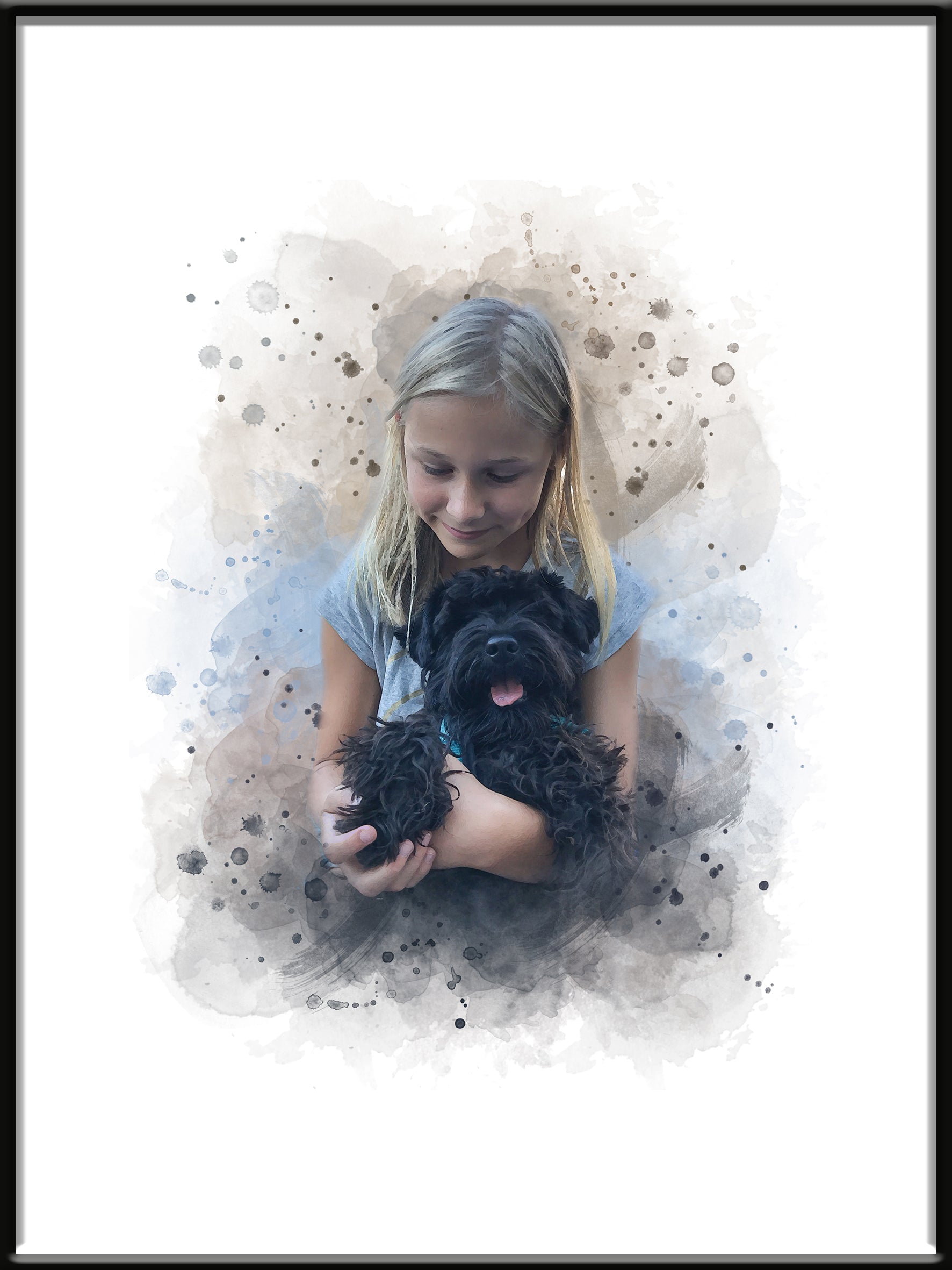 Watercolor Pet & Owner Portrait

Akvarellporträtt av Person & Husdjur